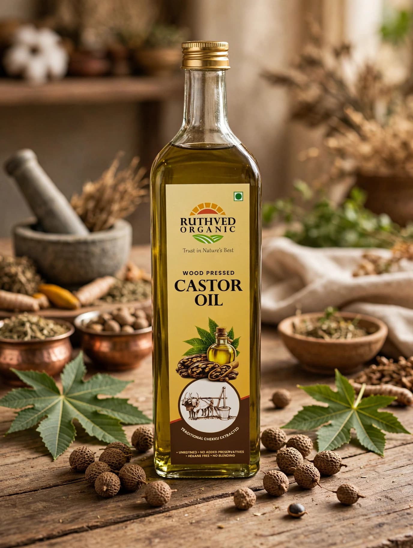 Wood Pressed Castor Oil