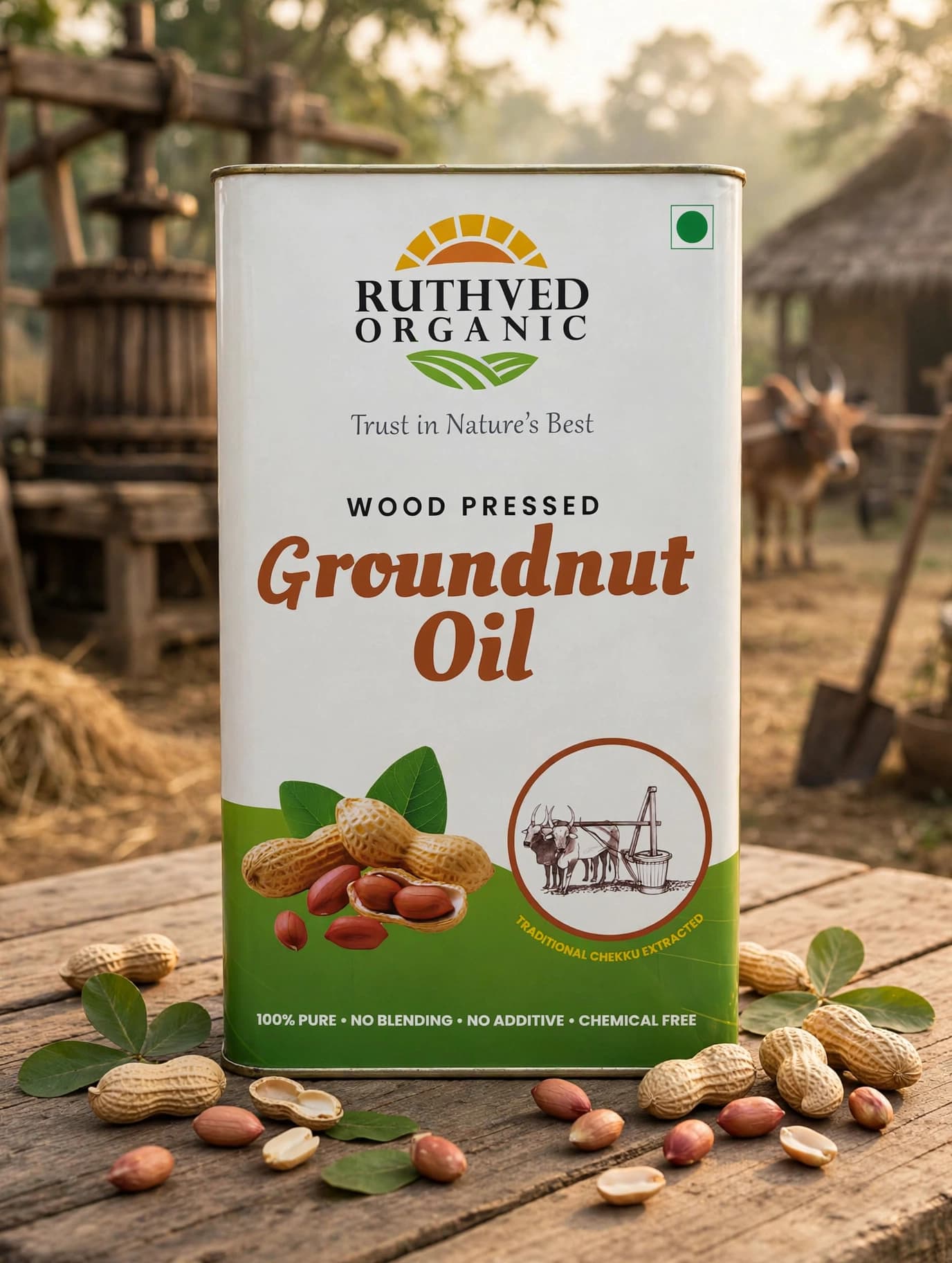 Wood Pressed Groundnut Oil view 3
