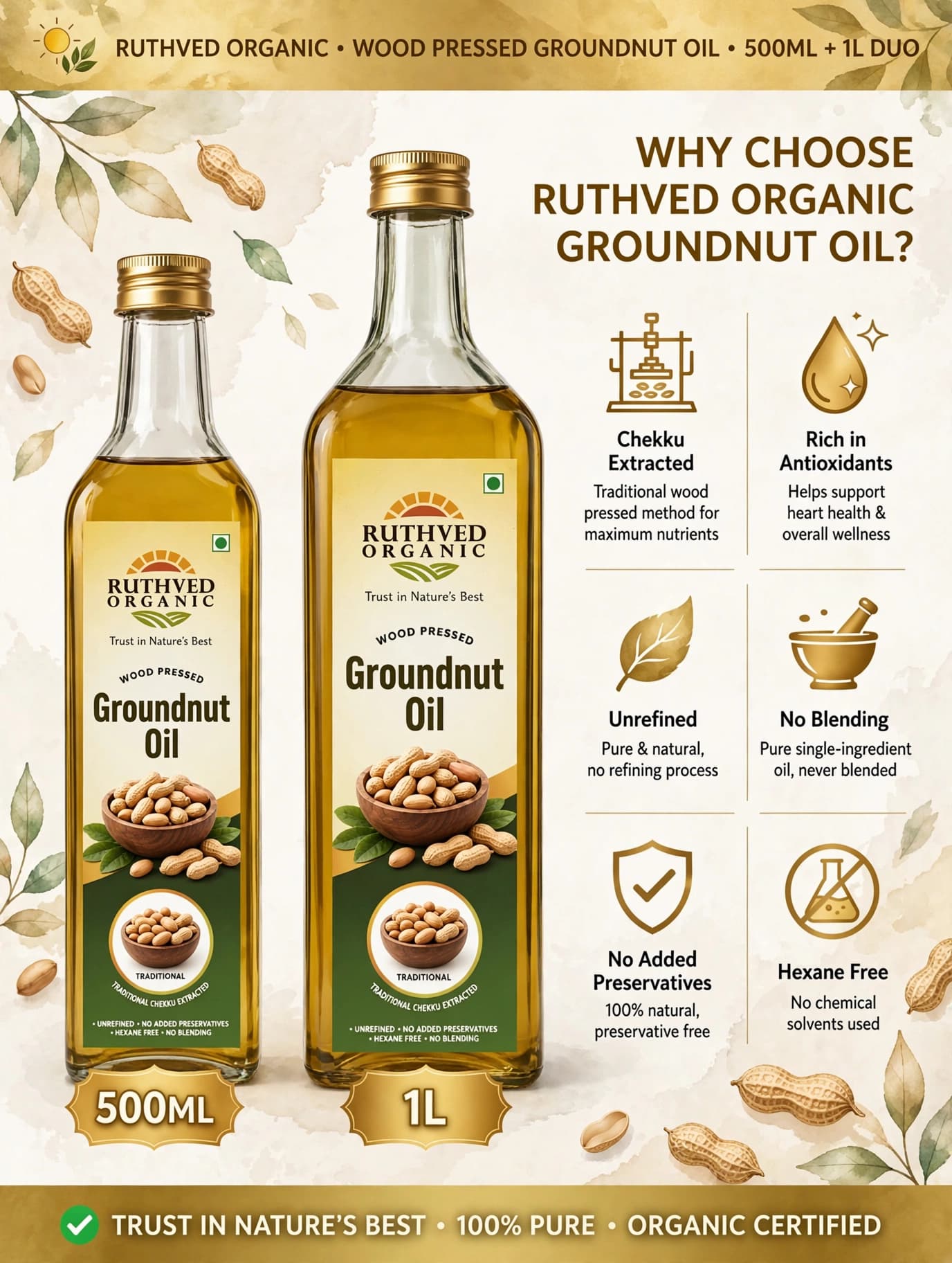 Wood Pressed Groundnut Oil view 6