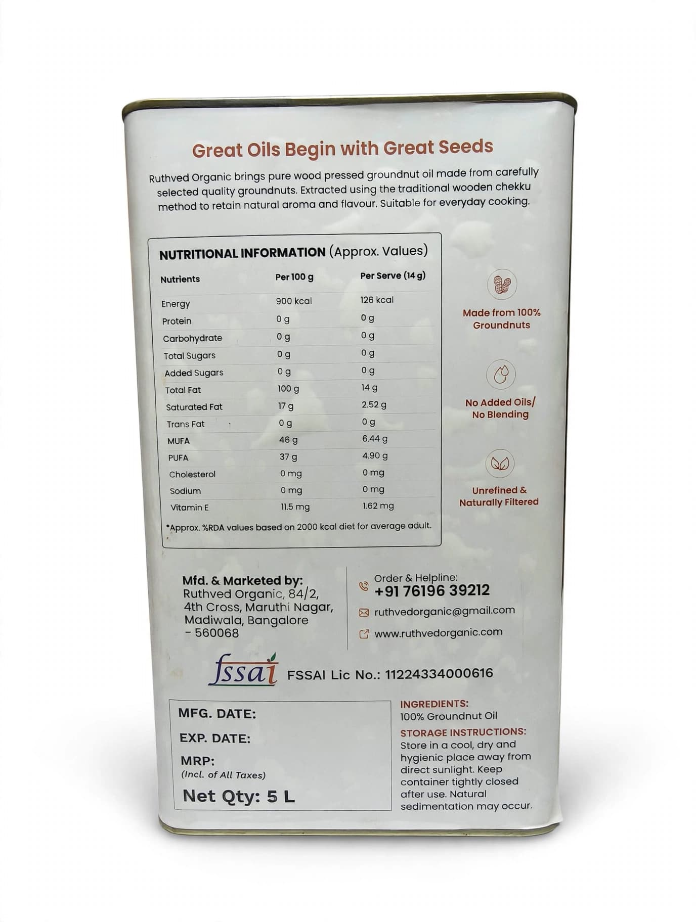 Wood Pressed Groundnut Oil view 7