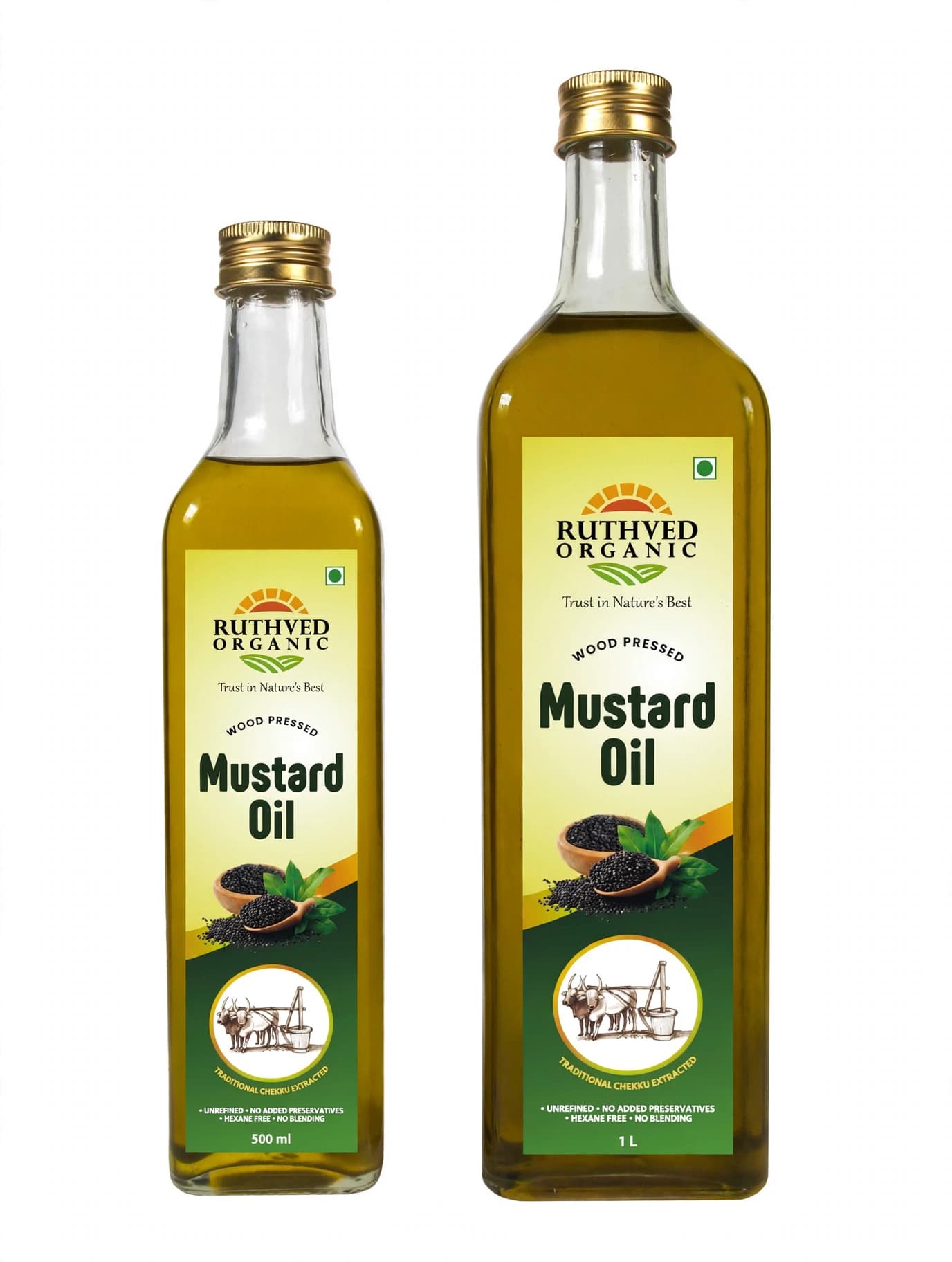 Wood Pressed Mustard Oil view 1