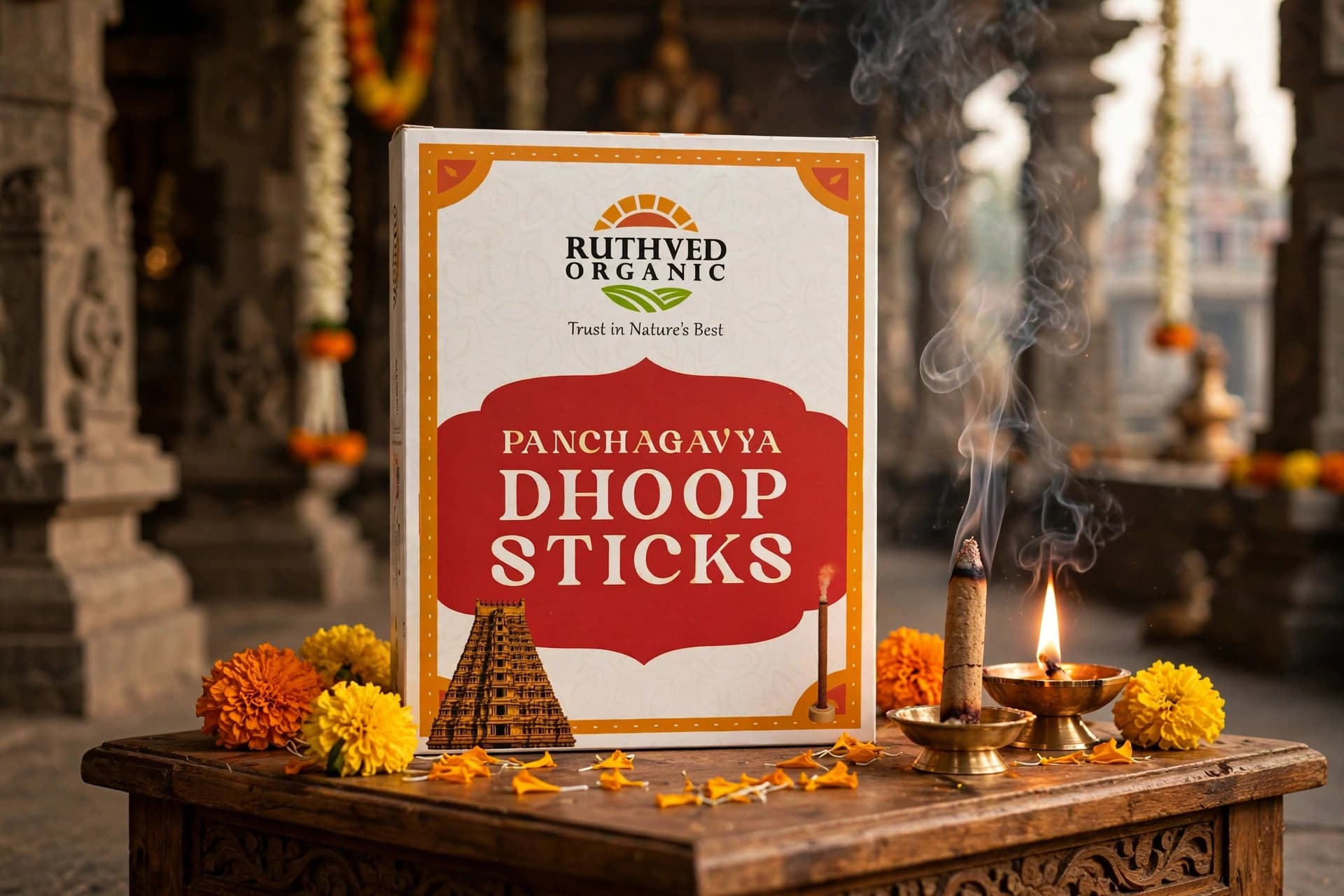 Panchagavya Dhoop Sticks & Vedic Sambrani Cup view 3
