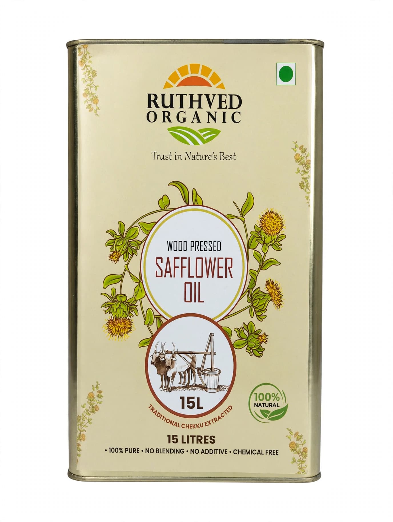 Wood Pressed Safflower Oil (Kusuma Oil) view 4