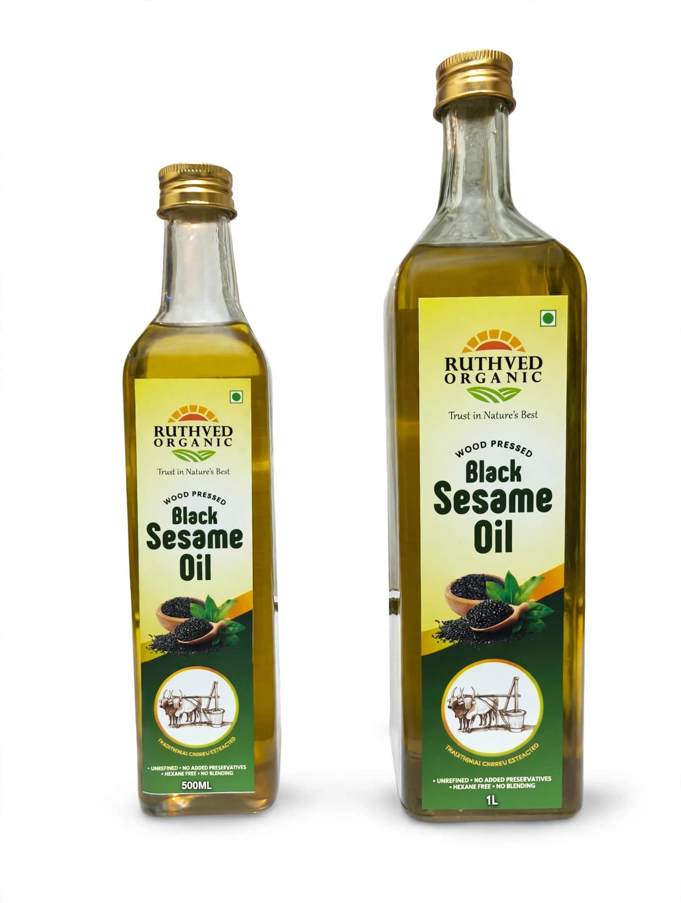 Wood Pressed Black Sesame Oil view 2