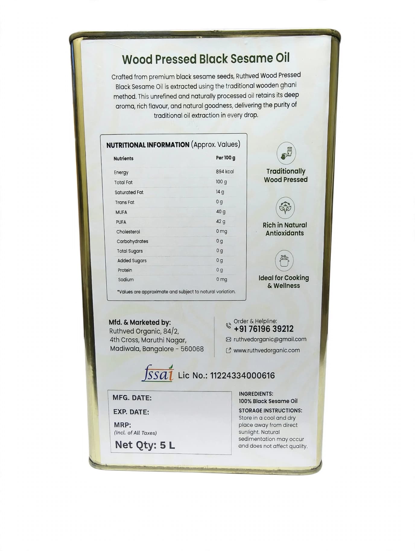 Wood Pressed Black Sesame Oil view 5