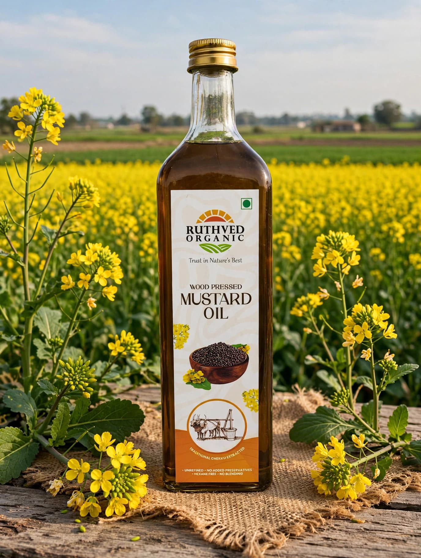 Wood Pressed Mustard Oil