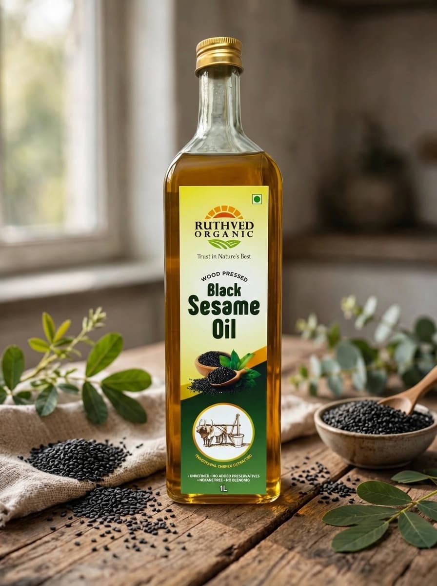 Wood Pressed Black Sesame Oil